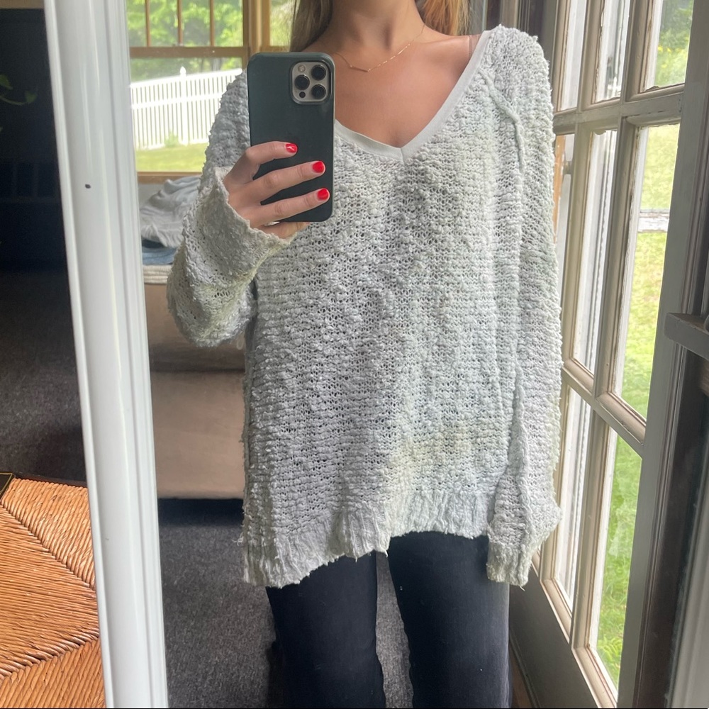 Free people light blue sweater